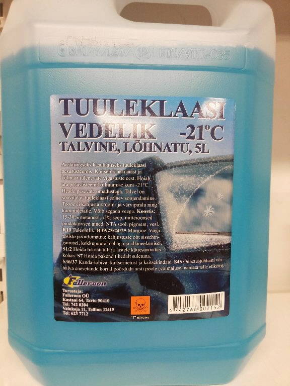 Windshield washer fluid, winter, 5L 21 ° C methanol odorles, Polar, polar Windscreen washer