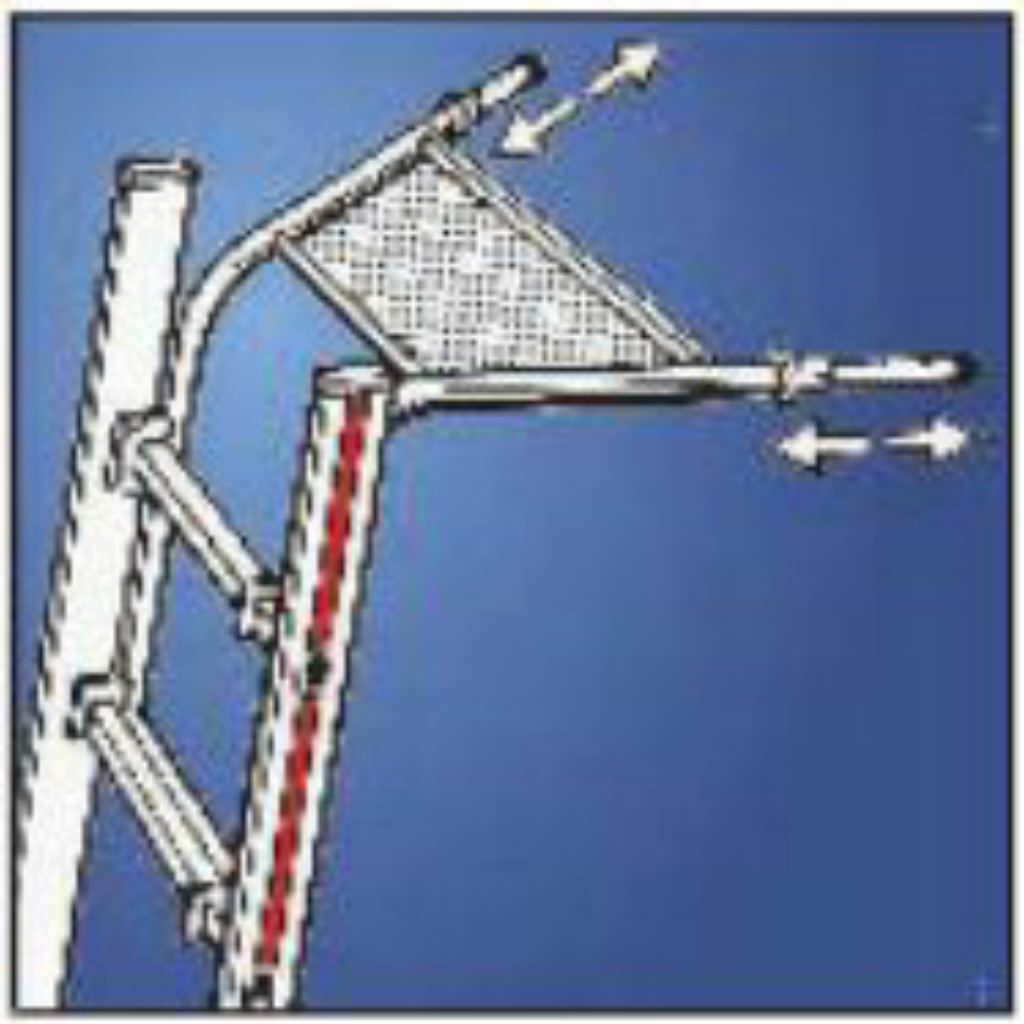 Telescopic wall spacer, Hymer Leaning ladders