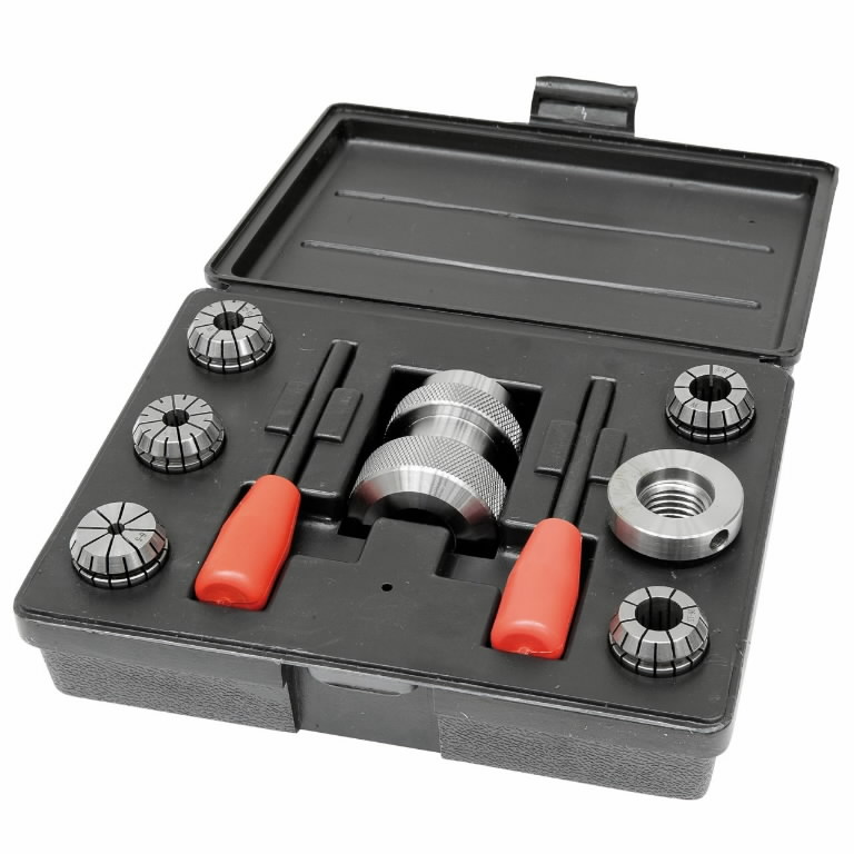 Collet chuck system for woodturning lathes M 24 / M 33, 6 pc, Bernardo