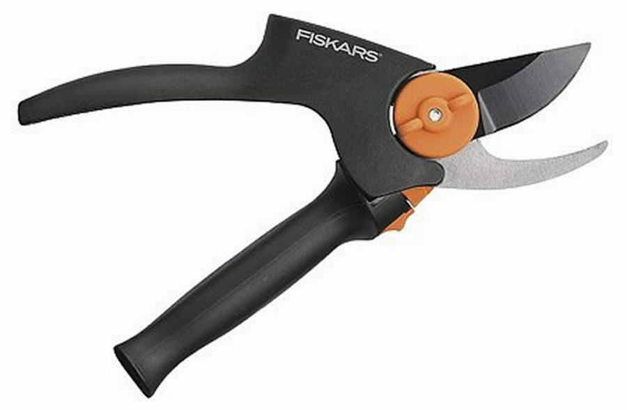 Fiskars 1057167 Plus Pruner Bypass, Black/Orange