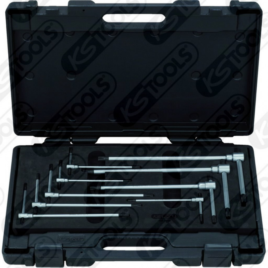 3 Way T-handle TX wrench set,9 pcs, KS Tools - T-wrenches