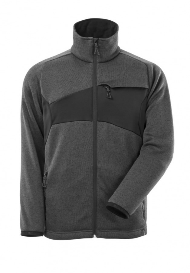 knitted jumper with zip