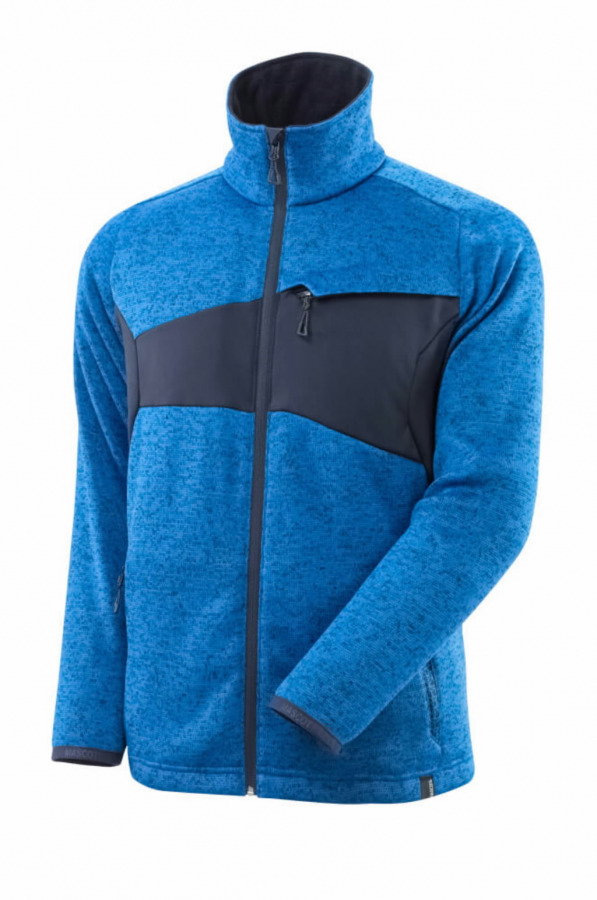 Knitted jumper with zipper Accelerate, azur blue L, Mascot