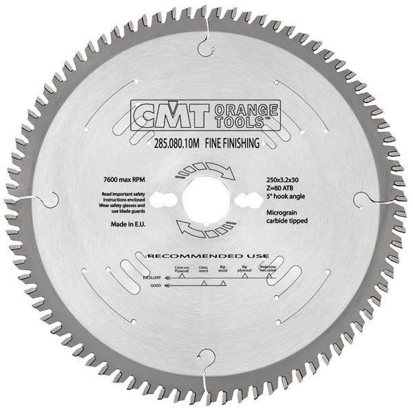 FINE FINISHING SAW BLADE 200X3.2X30 Z64 15ATB, CMT Sawblades for wood