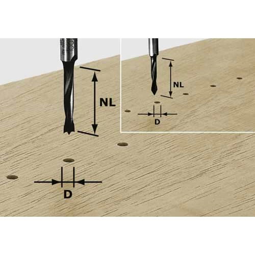 Dowel Drill Router Bit, Hw 5X30mm, Festool Router cutter for wood