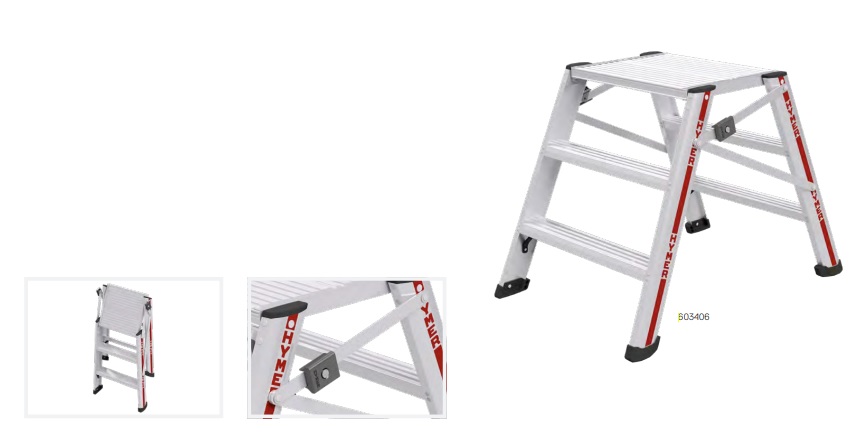 Servicing & assembly step,double-sided accessible, 2x3 steps 6034 ...