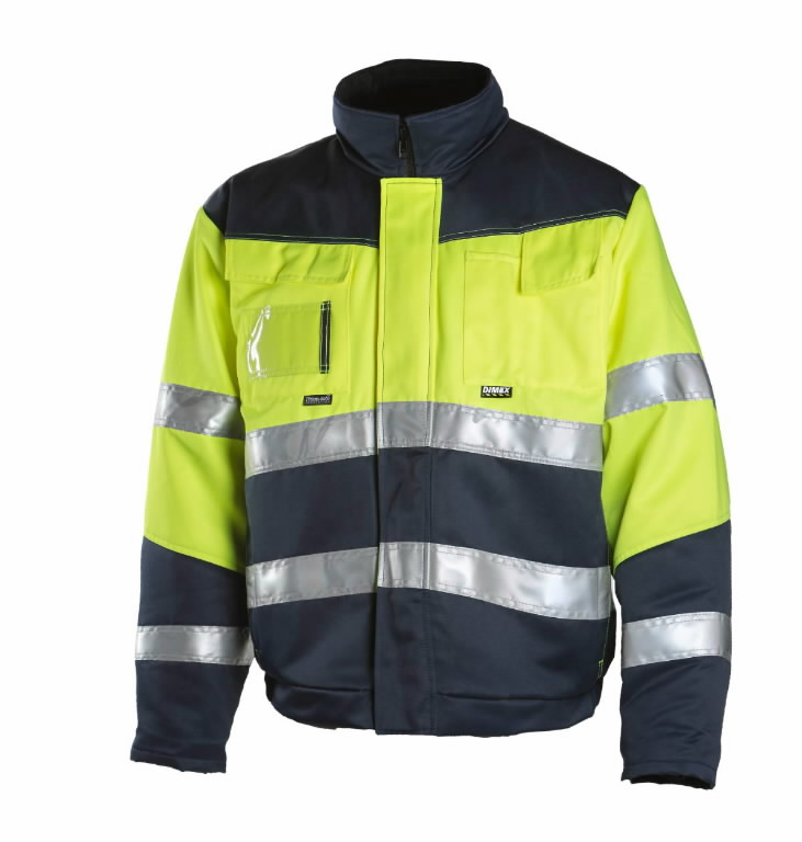 Hig.Wis. winterjacket 6034 yellow/blue XL, Dimex - Hi-vis winter jackets