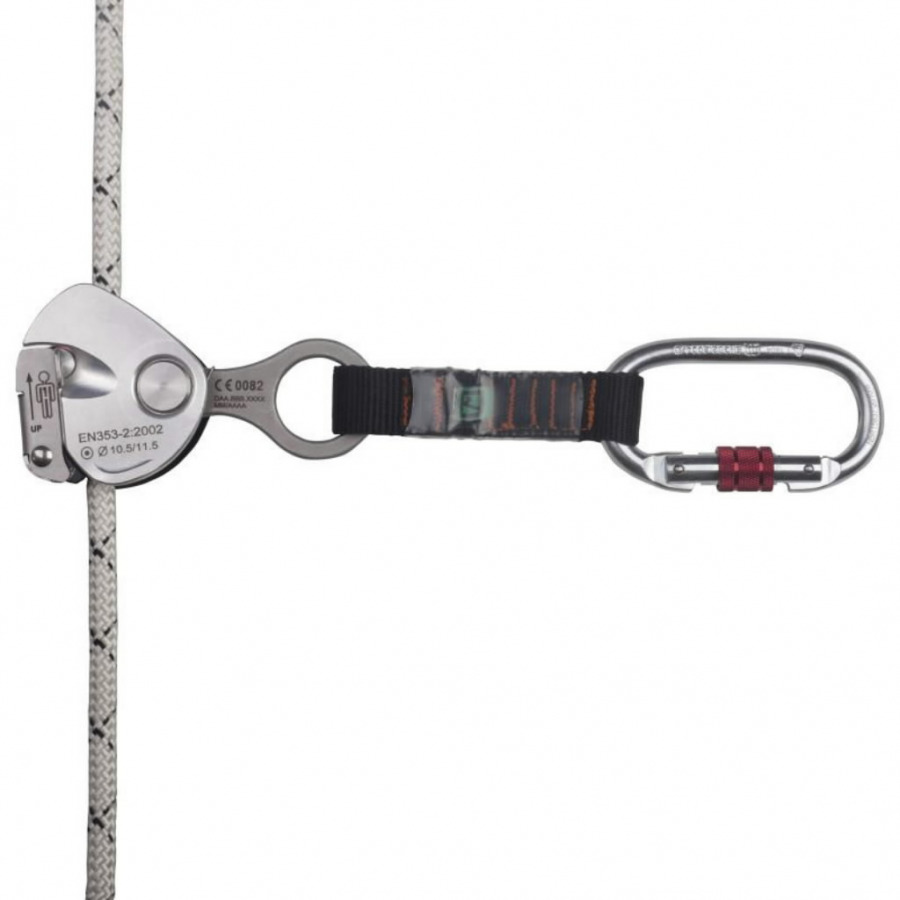 SLIDING GUIDED FALL ARRESTER ON Ø 10.5 MM, 1 KARABINER, Delta Plus