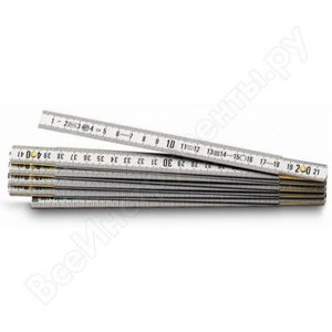 1M AL. FOLDING RULE(BRASS)CARDED