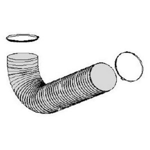 Žarna antistatinė L=1000mm/d=161mm, su 2 spaustuvais KUA-160/3H-4H Atex 