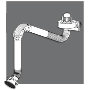 Fan FUA-1800 + KUA 4m, light with on/off switch on arm hood