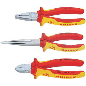 Pliers set VDE 3pc VDE SAFETY, Knipex