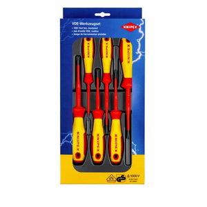 Screwdriver set VDE SL 2,5;4,0mm, PH1;2, PZS1;2