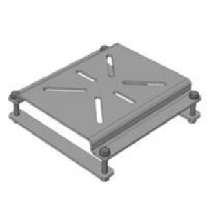 Bench vice mounting bracket for downdraft table, Plymovent