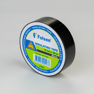 Insulating tape juoda 19mmx20m, Folsen