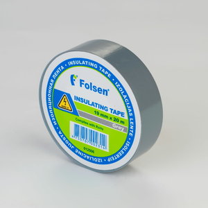 Insulating tape grey 19mmx20m, Folsen