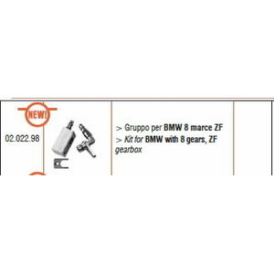 Adapterite komplekt BMW zf 8käiku, ATF, Spin