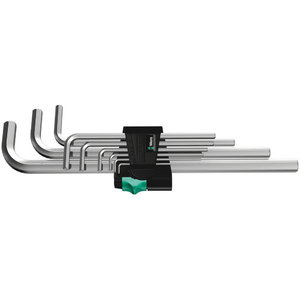 L-raktų šešiakampių komplektas 950L/9SM, Wera