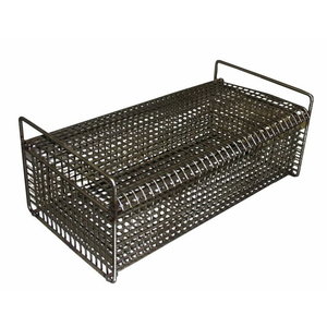 Rectangular basket for small metal parts, stainless steel 