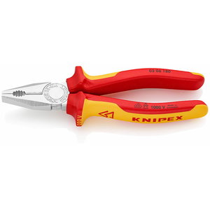 Плоскогубцы 180 мм VDE, рукоятка Comfort, KNIPEX