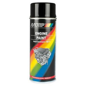 Purškiami dažai ENGINE PAINT juodi 400ml, Motip