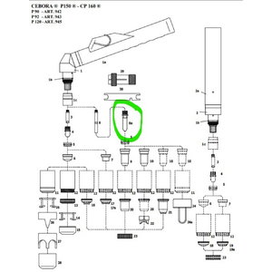 Плазменный электрод длинный (Cebora P150 - CP 160), OTHER