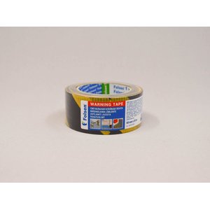 Warning/protection tape yellow/black 50mmx33m, Folsen