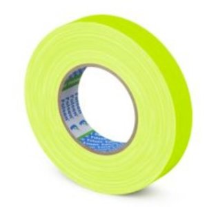 Water-resistant FLUO Gaffer tape yellow 300my 25mmx50m