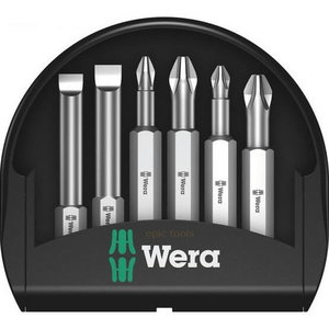 Antgalių komplektas Bit-Check 6 Universal 50mm, Wera