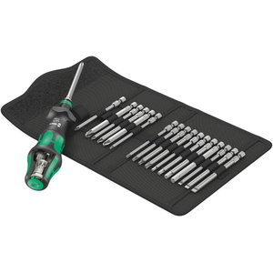 Bit-screwdriver 1/4´´ set KK Turbo 1 PH, PZ, TX, HEX, SL, Wera
