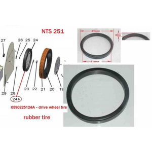 RUBBER TIRE NTS 251 NO. 24A, Holzstar