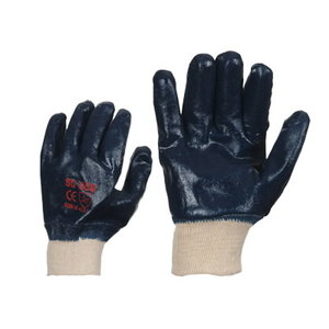 Nitrile gloves entirely knitted 10