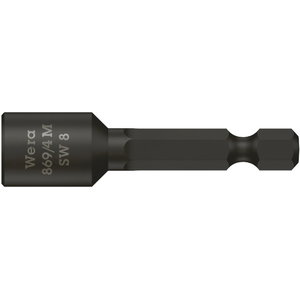 Galvutė 1/4`` magnetinė 869/4 M,  SW 8,0x50,0, Wera