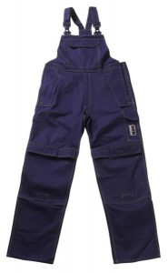 Рабочие брюки с лямками Freibourg, темно-синие, размер 82C46, MASCOT