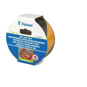 Libisemist takistav teip, kollane/must, PVC 50mmx10m, Folsen