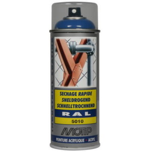 MOTIP pur&scaron;kiami dažai  RAL 5010 Mėlyna blizgi 400ml