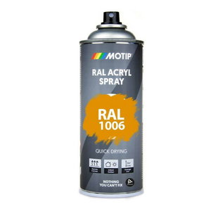  purškiami dažai  RAL 1006 Geltona blizgi 400ml, Motip