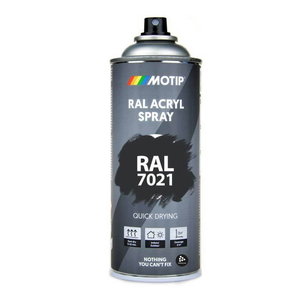Pur&scaron;kiami dažai MOTIP RAL 7021 pilk&scaron;vai juoda 400ml