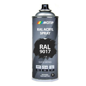 Spreivärv RAL 9017 must 400ml, Motip
