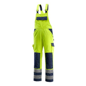 Рабочие брюки с лямками Barras, жёлтые/синие, 82C50, MASCOT