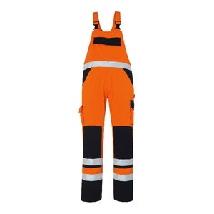 Рабочие брюки с лямками Barras, оранжевые/синие, 82C56, MASCOT