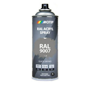 Pur&scaron;kiami dažai MOTIP RAL 9007 High Gloss Grey Aluminium 400ml