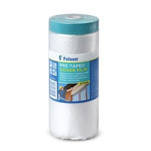 Universal pre-taped masking film for outdoor use 2660mmx17m, HDPE+textile 2660mmx17m