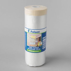 Universal cover film with tape, transparent, 2700mmx17m, Folsen