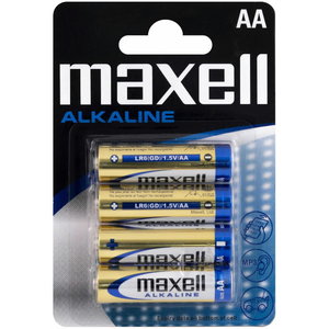 Baterijos AA/LR6, 1,5V, 15A-BL4 Maxell Alkaline, 4 vnt. 