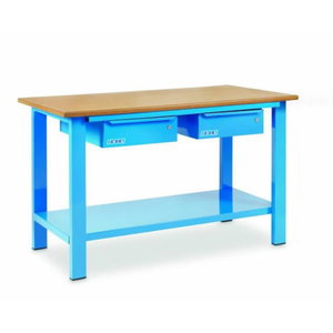 Darba galds 1500x700x880mm, 2 atvilktnes, koka plāksnes, OMCN