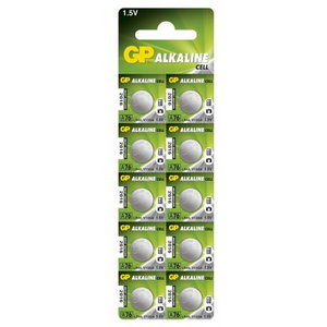 Baterijas A76/LR44, 1,5V, Alkaline, 10 gab. 