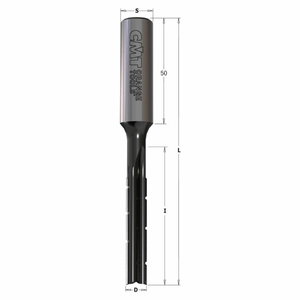 Slot mortising bit S=16mm Z2R HL D=16 I=100 L=155 RH, CMT