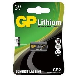 Baterijos CR2, 3V, lithium, 1 vnt., Gp