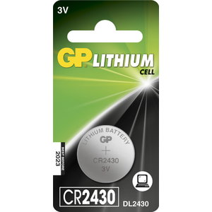 Patarei CR2430, 3V, Liitium, 1 tk., GP